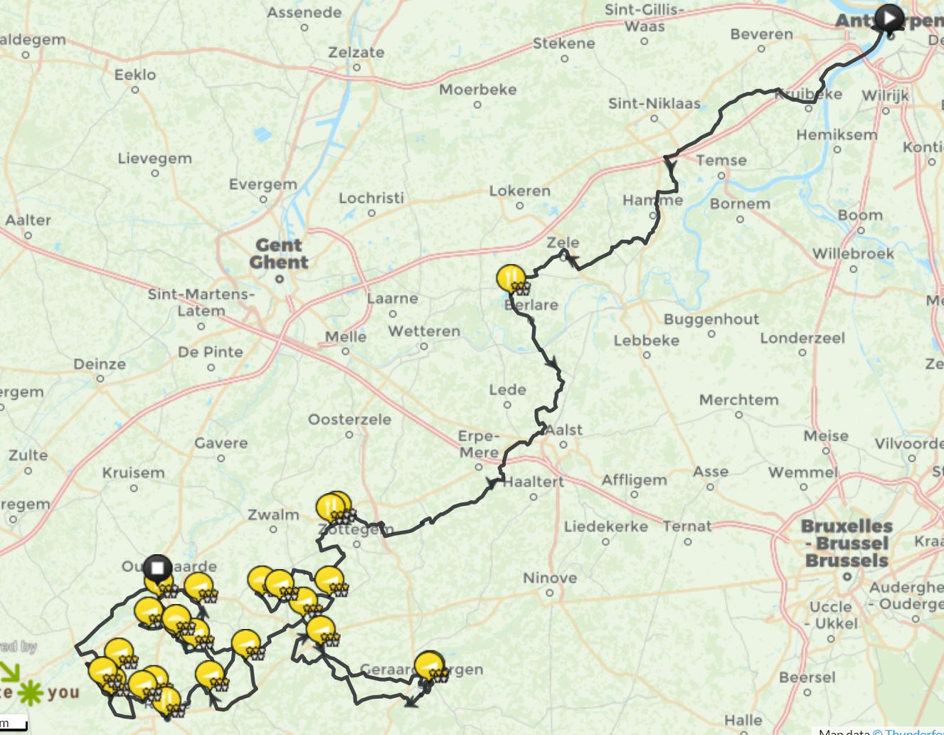 tour of flanders 2023 route